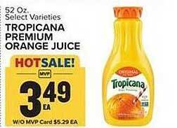 Food Lion Tropicana premium orange juice offer