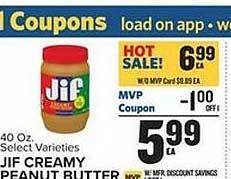Food Lion Jif creamy peanut butter offer