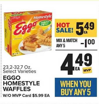 Food Lion Eggo homestyle waffles offer