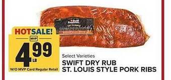 Food Lion Swift dry rub st. louis style pork ribs offer