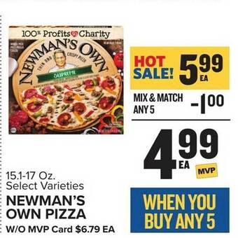 Food Lion Newman's own pizza offer