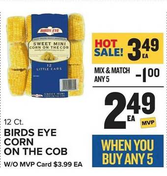 Food Lion Birds eye corn on the cob offer