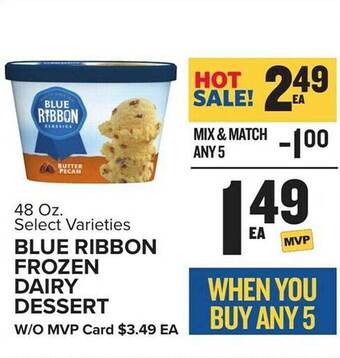 Food Lion Blue ribbon frozen dairy dessert offer