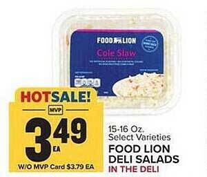 Food Lion Food lion deli salads offer
