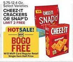 Food Lion Cheez-it crackers or snap'd offer