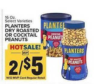 Food Lion Planters dry roasted or cocktail peanuts offer