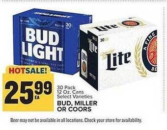 Food Lion Bud, miller or coors offer