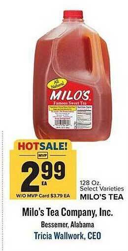 Food Lion Milo's tea offer