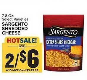 Food Lion Sargento shredded cheese offer