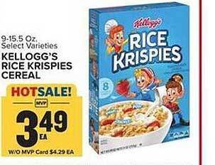 Food Lion Kellogg's rice krispies cereal offer