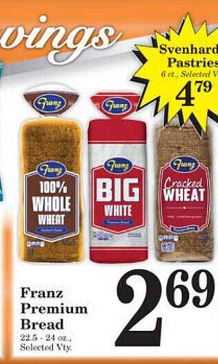 Harvest Foods Franz premium bread offer