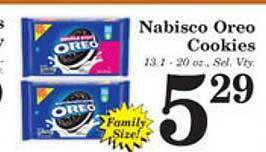 Harvest Foods Nabisco oreo cookies offer