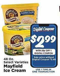 IGA Mayfield ice cream offer