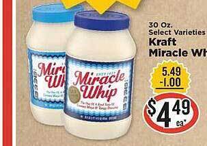 IGA Kraft miracle whip offer