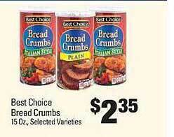 IGA Best choice bread crumbs offer