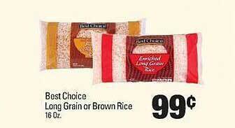 IGA Best choice long grain or brown rice offer
