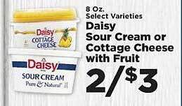 IGA Daisy sour cream or cottage cheese with fruit offer