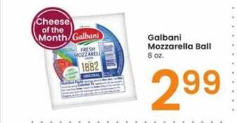 Albertsons Galbani mozzarella ball offer