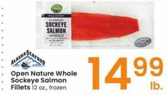 Albertsons Open nature whole sockeye salmon fillets offer