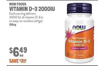 New Seasons Market Now foods vitamin d-3 2000iu offer
