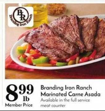Pavilions Branding iron ranch marinated carne asada offer