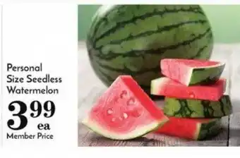 Pavilions Personal size sedless watermelon offer