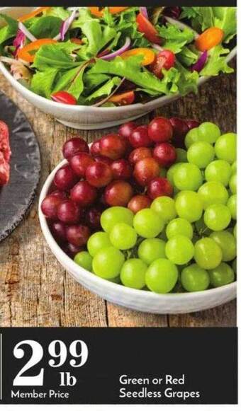 Pavilions Green or red seedless grapes offer