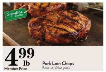 Pavilions Pork loin chops offer