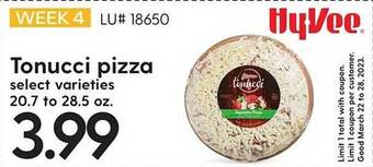 Hy-Vee Tonucci pizza offer
