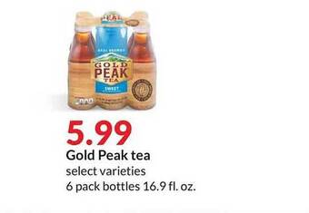 Hy-Vee Gold peak tea offer