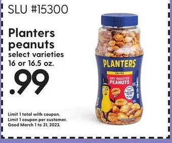 Hy-Vee Planters peanuts offer
