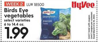 Hy-Vee Birds eye vegetables offer