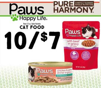 Maceys Paws cat food offer