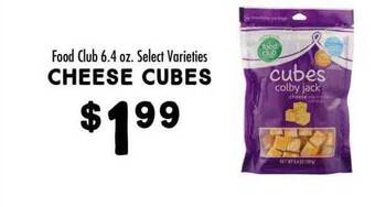 Maceys Food club cheese cubes offer
