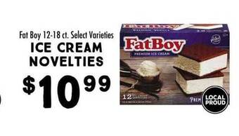 Maceys Fat boy ice cream novelties offer