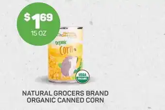 Natural Grocers Natural grocers brand organic canned corn offer
