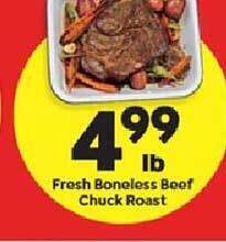Save a Lot Fresh boneless beef chuck roast offer