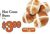 Village Market Food Centers Hot cross buns offer