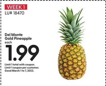Hy-Vee Del monte gold pineapple offer