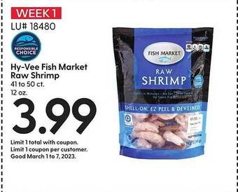 Hy-Vee Hy-vee fish market raw shrimp offer
