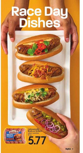 Hy-Vee Johnsonville brats or grillers offer