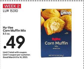 Hy-Vee Hy-vee corn muffin mix offer