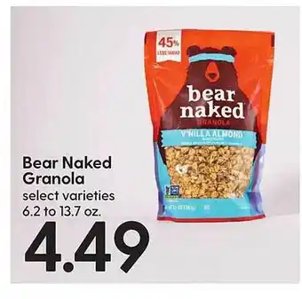 Hy-Vee Bear naked granola offer