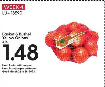 Hy-Vee Basket & bushel yellow onions offer