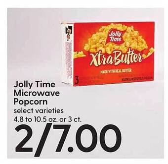 Hy-Vee Jolly time microwave popcorn offer