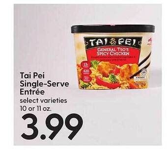 Hy-Vee Tai pei single-serve entree offer
