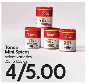 Hy-Vee Tone's mini spices offer