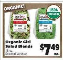 Rosauers Organic girl salad blends offer