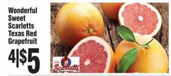 Rosauers Wonderful sweet scarletts texas red grapefruit offer