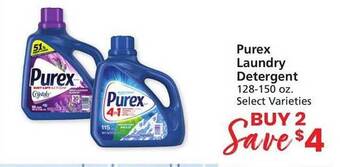 Vons Purex laundry detergent offer